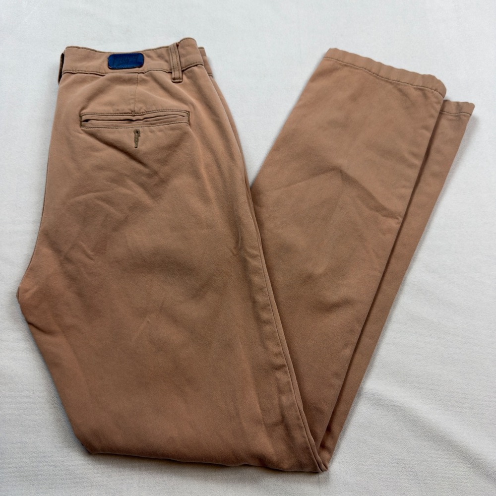 Mugsy Jeans Belmonts Mens 31x32 Tan‎ Brown Stretch Chino Pants Slim Fit
